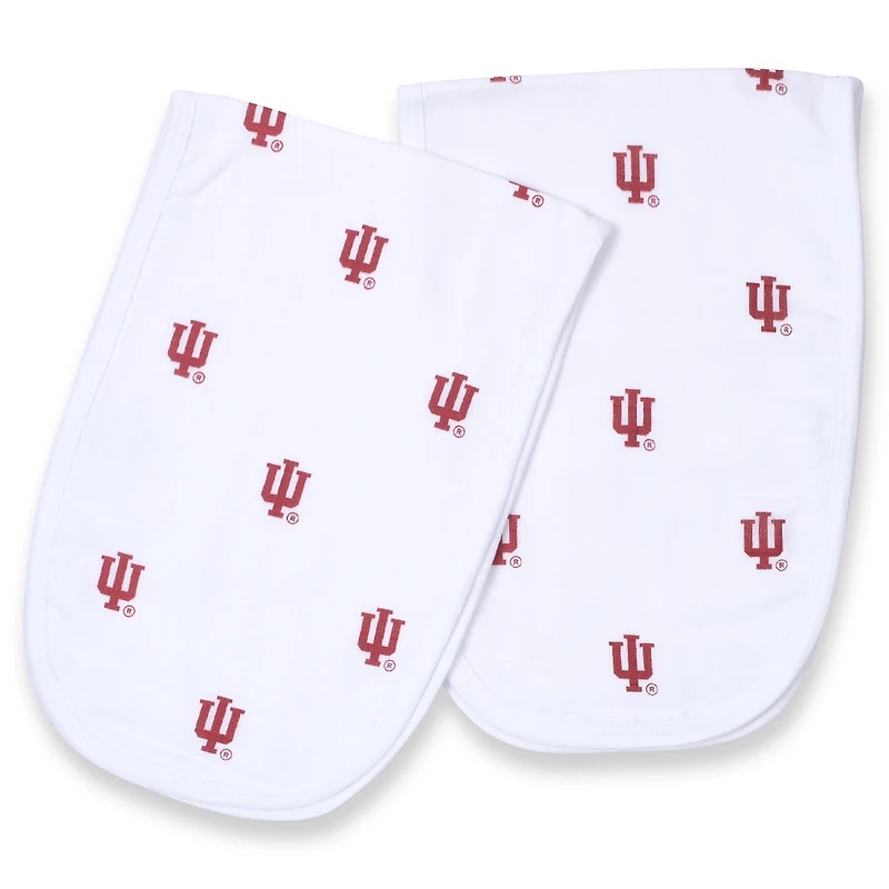 Infant Three Little Anchors Indiana Hoosiers 2-Pack Muslin Burp Cloth Set