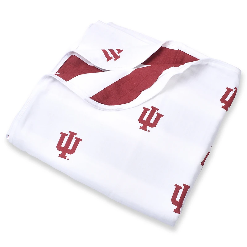 Infant Three Little Anchors Indiana Hoosiers Couverture en mousseline 4 couches 47 po x 47 po