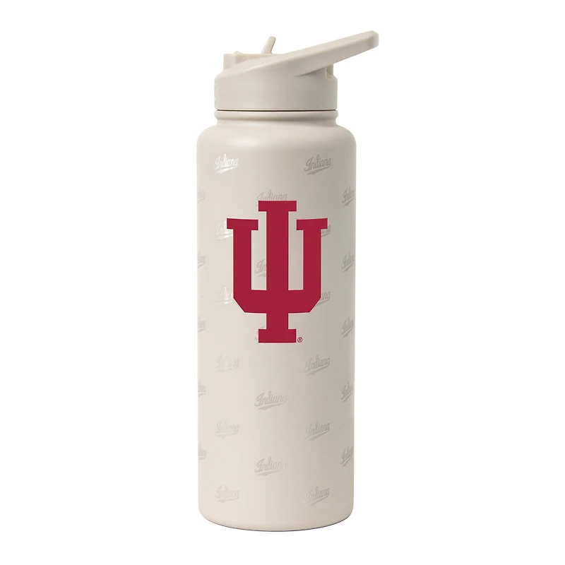 Bouteille de 1 litre (34 oz) Logo Brands Indiana Hoosiers Sand Ghost Quencher