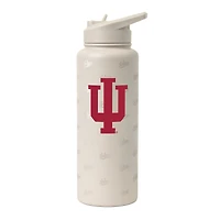 Bouteille de 1 litre (34 oz) Logo Brands Indiana Hoosiers Sand Ghost Quencher
