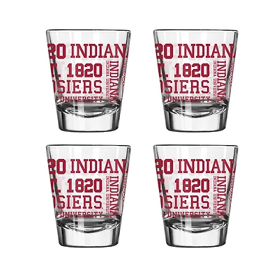 Logo Brands Indiana Hoosiers 4-Pack 2oz. Shot Glass Set