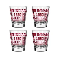 Logo Brands Indiana Hoosiers 4-Pack 2oz. Shot Glass Set