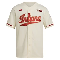 Men's adidas  Cream Indiana Hoosiers Replica Baseball Jersey
