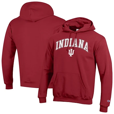 Sweat à capuche en polaire avec logo arqué Champion Crimson Indiana Hoosiers pour homme