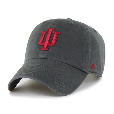Men's '47  Charcoal Indiana Hoosiers Clean Up Adjustable Hat