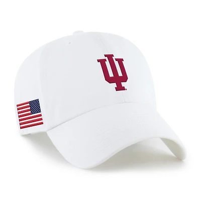 Men's '47 White Indiana Hoosiers Americana Heritage Clean Up Adjustable Hat
