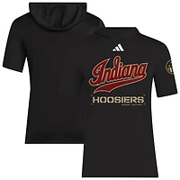 Men's adidas  Black Indiana Hoosiers 2025 Military Appreciation AEROREADY Hooded T-Shirt