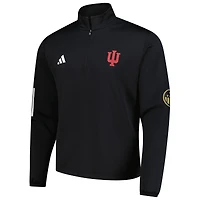 Men's adidas Black Indiana Hoosiers Half-Zip Golf Jacket