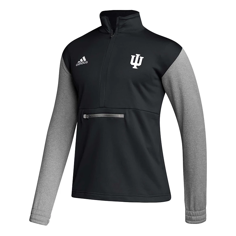 Veste à demi-fermeture éclair Indiana Hoosiers Team Issue AEROREADY pour homme adidas noire