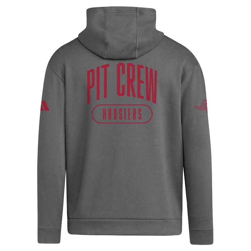 Men's adidas Charcoal Indiana Hoosiers IU x Indy 500 Hoodie