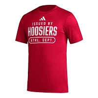 T-shirt d'avant-match adidas Crimson Indiana Hoosiers AEROREADY pour homme