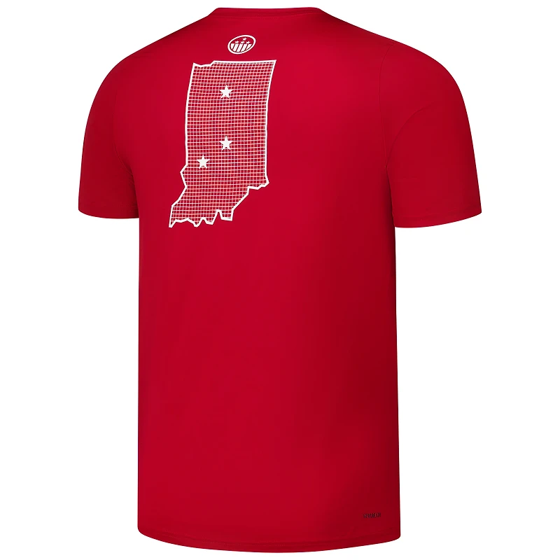 T-shirt d'avant-match adidas Crimson Indiana Hoosiers Honor & Support pour homme