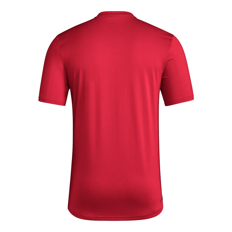 Men's adidas  Crimson Indiana Hoosiers Locker On-Court Basketball Pre-Game T-Shirt