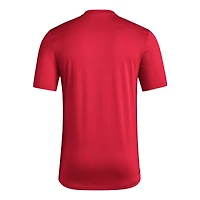 Men's adidas  Crimson Indiana Hoosiers Locker On-Court Basketball Pre-Game T-Shirt
