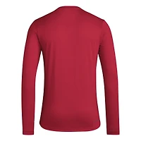 T-shirt d'entraînement de football américain adidas Crimson Indiana Hoosiers pour homme