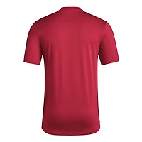 T-shirt d'entraînement de football américain adidas Crimson Indiana Hoosiers pour homme