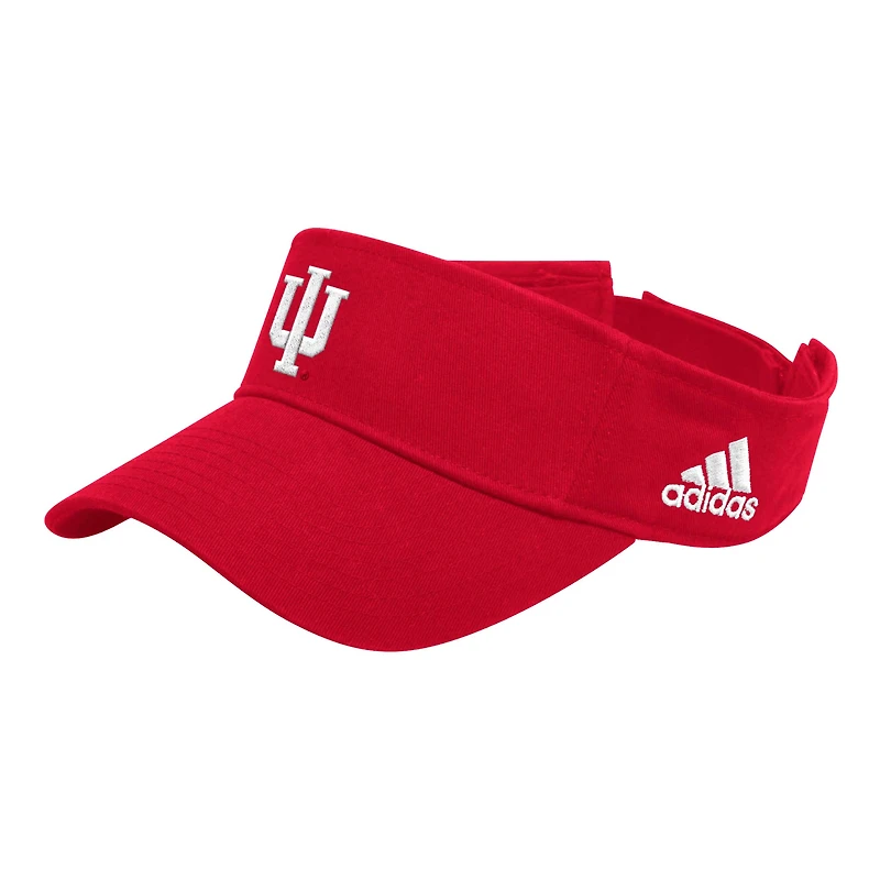 Visière réglable adidas Crimson Indiana Hoosiers Locker Room Team pour hommes