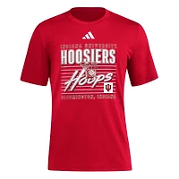 T-shirt adidas Crimson Indiana Hoosiers Locker Swish Tri-Blend pour homme