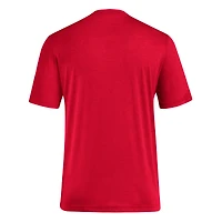 T-shirt adidas Crimson Indiana Hoosiers Locker Swish Tri-Blend pour homme
