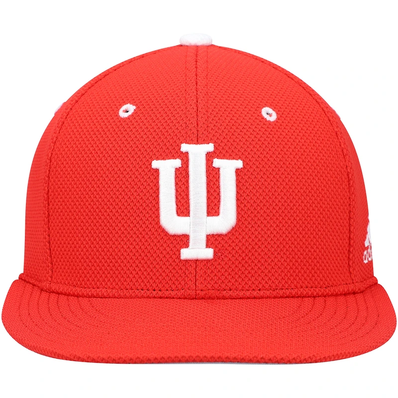 Men's adidas Crimson Indiana Hoosiers On-Field Baseball Fitted Hat