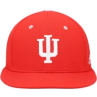 Men's adidas Crimson Indiana Hoosiers On-Field Baseball Fitted Hat
