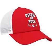 Casquette réglable de camionneur avant en mousse adidas Crimson Indiana Hoosiers Phrase pour hommes