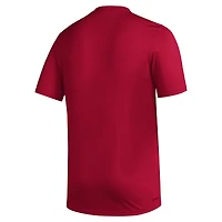 Men's adidas Crimson Indiana Hoosiers Primary Locker Logo Pre-Game AEROREADY T-Shirt