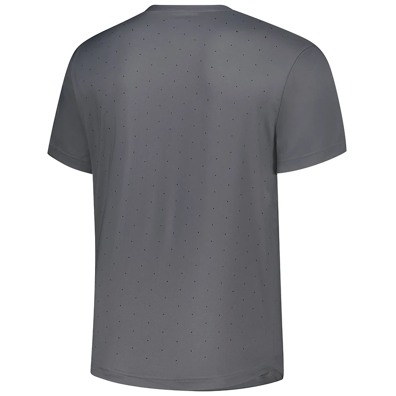 Men's adidas Gray Indiana Hoosiers Dugout Coaches Adizero Notch Neck Pullover Top