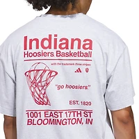 Men's adidas Gray Indiana Hoosiers Off-Court T-Shirt