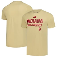 Men's adidas  Natural Indiana Hoosiers 2025 Military Appreciation Pre-Game AEROREADY T-Shirt