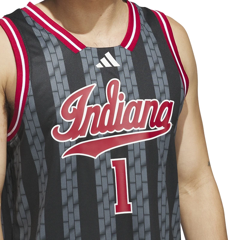 Maillot Swingman réplique adidas n°1 Crimson Indiana Hoosiers pour homme