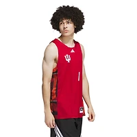 Maillot de basket-ball adidas #1 pour homme, rouge/noir, Indiana Hoosiers, Mois l'histoire des Noirs