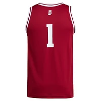 Men's adidas #1 Crimson Indiana Hoosiers Replica Swingman Jersey