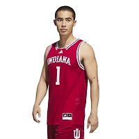 Men's adidas #1 Crimson Indiana Hoosiers Replica Swingman Jersey
