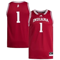 Men's adidas #1 Crimson Indiana Hoosiers Replica Swingman Jersey
