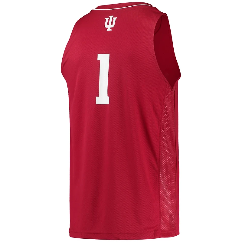 Maillot de basket-ball adidas #1 Crimson Indiana Hoosiers Team Swingman pour hommes