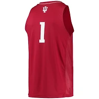 Maillot de basket-ball adidas #1 Crimson Indiana Hoosiers Team Swingman pour hommes