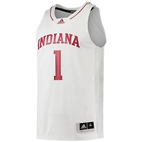 Maillot de basket-ball blanc Swingman Indiana Hoosiers #1 adidas pour homme