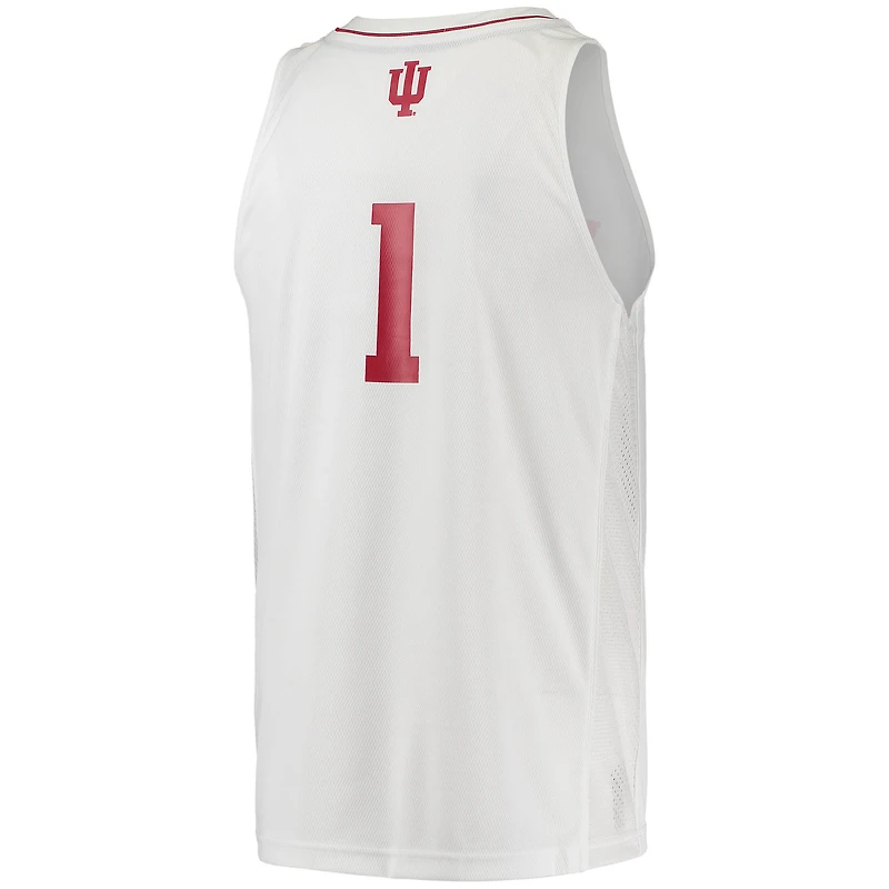 Maillot de basket-ball blanc Swingman Indiana Hoosiers #1 adidas pour homme