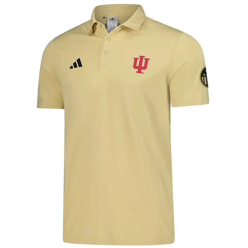 Polo adidas Tan Indiana Hoosiers Salute to Service Ultimate365 Solid pour homme