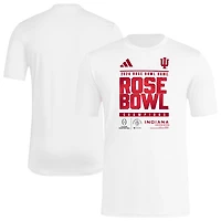 Men's adidas White Indiana Hoosiers College Football Playoff 2026 Rose Bowl Champions T-Shirt