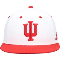 Casquette ajustée de baseball Indiana Hoosiers Adidas pour homme, blanche