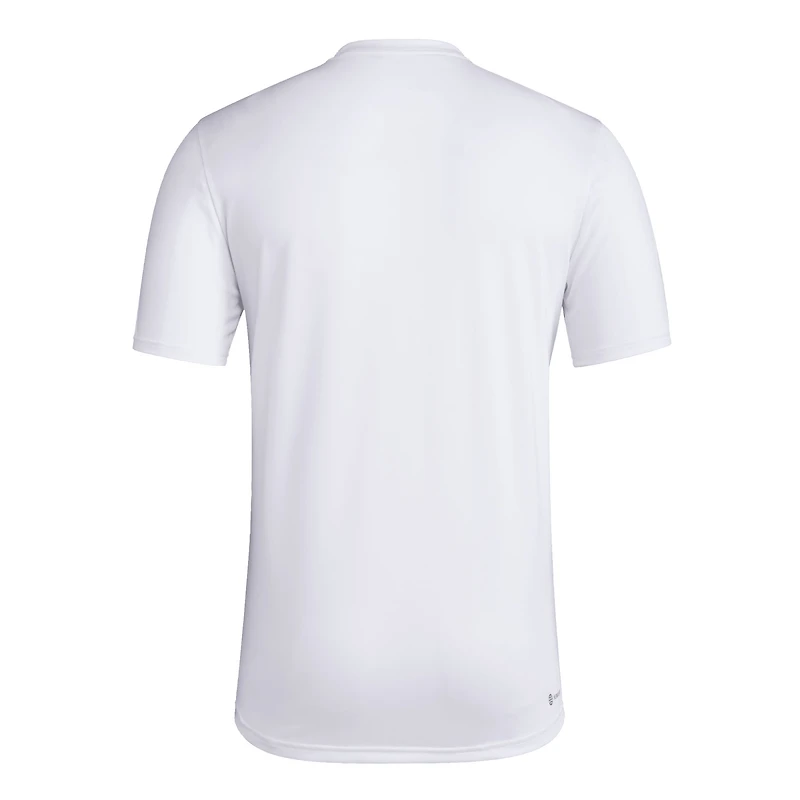 Men's adidas White Indiana Hoosiers Primary Locker Logo Pre-Game AEROREADY T-Shirt