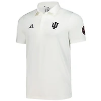 Men's adidas White Indiana Hoosiers Wear Pink Breast Cancer Awareness Polo