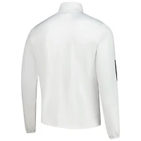 Pull adidas Indiana Hoosiers blanc à quart de zip pour homme