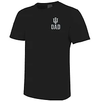Men's  Black Indiana Hoosiers Father's Day Mascot Overlay T-Shirt