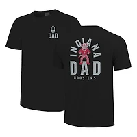 T-shirt noir pour homme Indiana Hoosiers avec logo mascotte la fête des pères