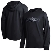 Men's Champion  Black Indiana Hoosiers Gradient All-Star Long Sleeve Hooded T-Shirt