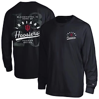 Men's Champion  Black Indiana Hoosiers Laminated All-Star Long Sleeve T-Shirt