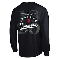 Men's Champion  Black Indiana Hoosiers Laminated All-Star Long Sleeve T-Shirt